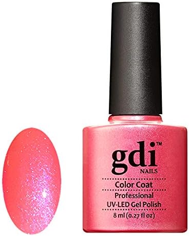N17 Pink Charm - Vibrant Salmon Pink Neon Shade - Glow In The Dark UV LED Soak Off Gel Nail Polish Varnish - Shimmer Glitter Neon Glow Range - 8ml - ***REQUIRE UV/LED LAMP TO CURE DRY GEL POLISH***