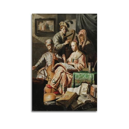 Peinture sur toile Rembrandt pour habiller un mur vide avec art moderne 60x90