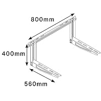 Fischer Halterungen für Klimaanlage, Außeneinheit Klima, Länge Arm 560 mm, Regale aus verzinktem Stahl Schnellkupplung, inkl. Fischer SX Befestigungssystem und schwingungsdämpfende Füße – Ansicht 6