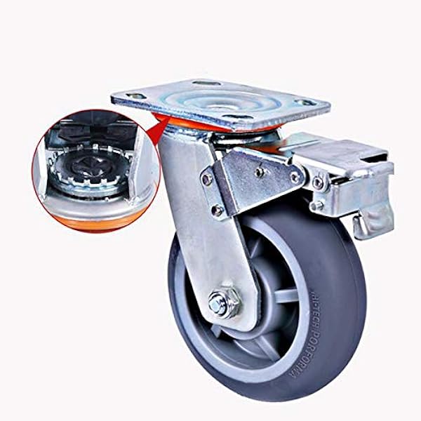 Ruedas industriales, Ruedas giratorias para trabajo pesado Ruedas para carro, Cada capacidad de carga 250 kg, 4 \