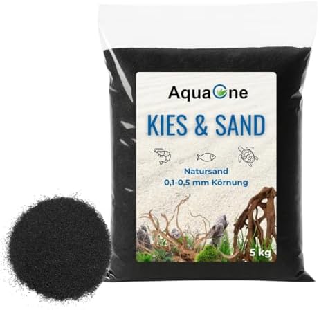 AquaOne Gravel Sand for Aquarium 5 kg I Substrate Clear Black Multi-Coloured Fine Medium Coarse I Gravel for Aquarium Premium Quality I Quartz Sand Gravel for Aquarium Decoration Aquascaping