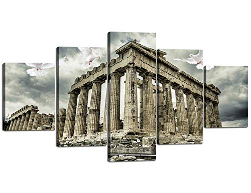 5 Piece Canvas Modern Painting Parthenon Temple on the Acropolis