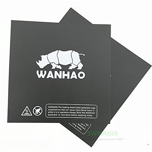 Lysee 3D Printer Parts & Accessories - 5pcs Square Heating Plate Build Plate Tape Sticker Surface Plate for i3 Plus 3D Printer Square 200/214/220mm - (Size: 214mm)