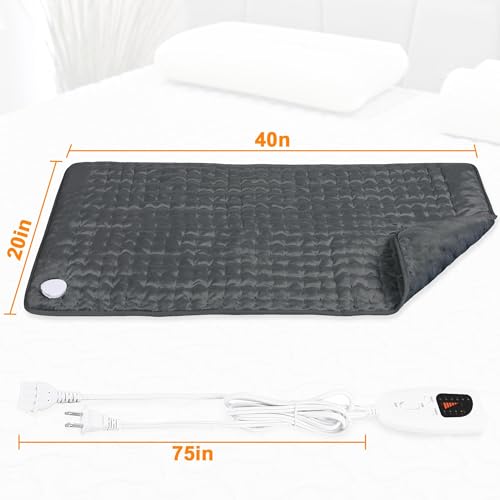 Image of Heating Pad,Electric Heating Pads,Heating Pad for Back,DimGray,40x20 Inch