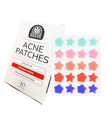 REESE Acne Patches - All Day Wear and Waterproof - Invisible Protection for Clear, Perfect for People with Oily Skin - Blemish-Free Skin - 40 Patches