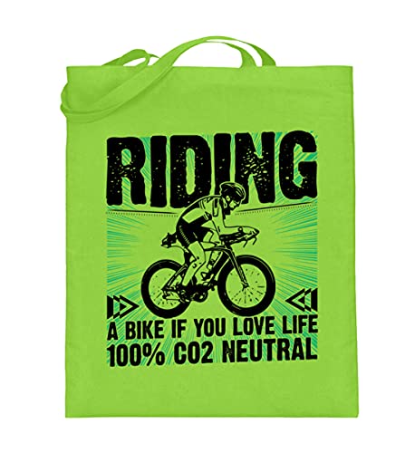 Sac en toile de jute Riding a Bike pour vos sorties de cyclisme urbain