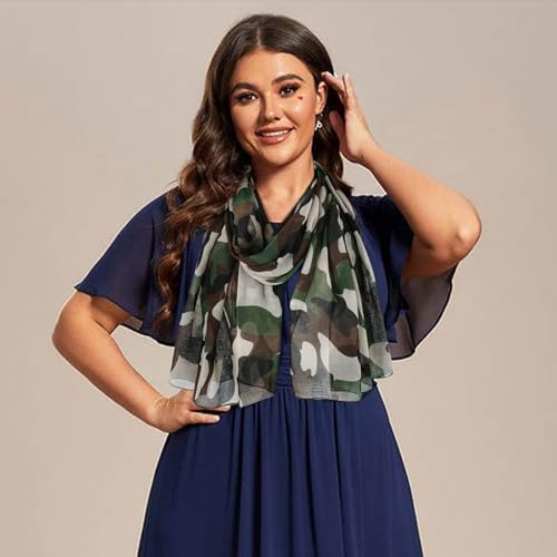 GERINLY Scarves - Lightweight Summer Travel Scarf Camouflage Print Shawl Wrap3