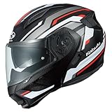 オージーケーカブト(OGK KABUTO) バイク用 ヘルメット RYUKI VESTER(ベスター) フラットブラックレッド L 2123323