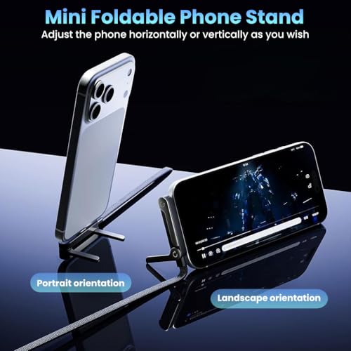 Image of Verilux PD 27W Type C to Lighting Fast Charging Cable with Stand, 6.6Ft Nylon C Type Charger Cable with 480MBPS Data Transfer, Lighting Right Angle for iPhone 14 /14 Pro /14 Pro Max /13 /12 /11 /XR /XS /X