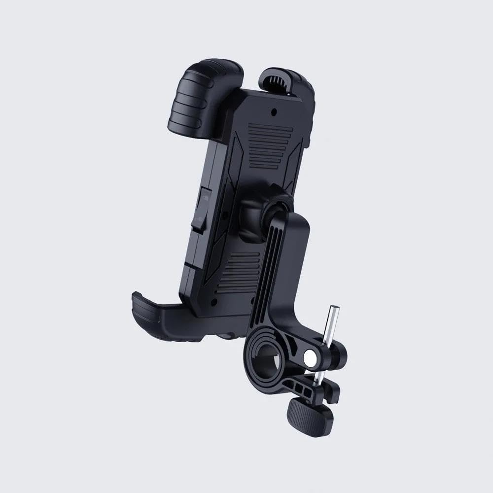 Supporto Telefono Moto Bici 360° Antishock Con Clip GPS Per Smartphone 4.7-7 Pollici