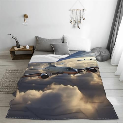 Couverture douce en flanelle de qualité supérieure motif avion - 8