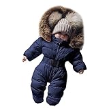 Malibure Baby Boys Girls Snow Suit Toddler Winter Hooded Zip-Up Puffer Jacket Outdoor Warm...