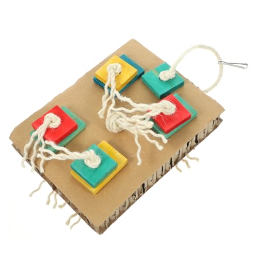 ノーブランド品 鳥の咀嚼採餌おもちゃカラフルな紙咀嚼鳥かごペンダントオウムのおもちゃ 鳥用ボール ハムスター 吊り下げオウムのおもちゃ オウムの 鳥かごに噛まれるおもちゃ 木製