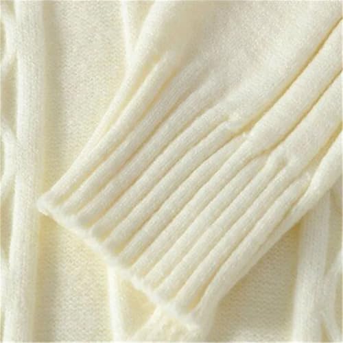 Men's Winter V-Neck Knit Pullover Fake Two-Piece Sweater Fashion Preppy Style Casual Solid Knitwear Top4