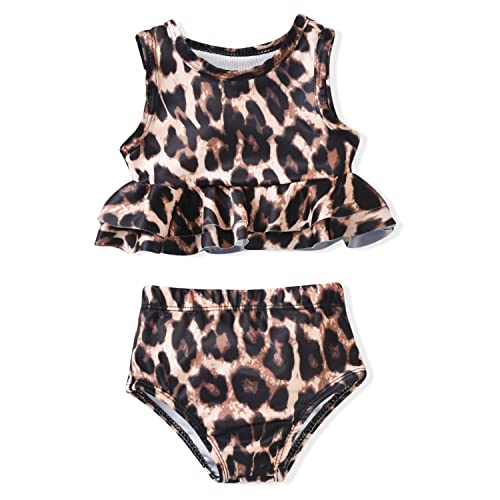 Image of Aalizzwell Toddler Baby Girl Bathing Suit Two Piece Swimsuit Bikini Beach Wear