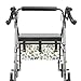 Hzeswody Rose Print Walker Tray for Folding Walker, Seat Rollator Bag for Seniors, Large Size Rollator Walker Basket, Rollator Basket for Carrying Items