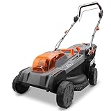 FUXTEC Tondeuse à Gazon Batterie 40V FX-E2RM43PROSET avec Traction | Largeur de Coupe 46 cm | 2 Batteries 5Ah + Chargeur Rapide | Fonction Mulching | Bac de ramassage 50L