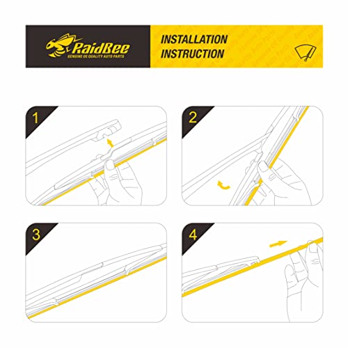 Raidbee WB01020 Rear Wiper Blade, 14 Inch Rear Windshield Wiper Blades For Original Equipment Replacement thumb #6