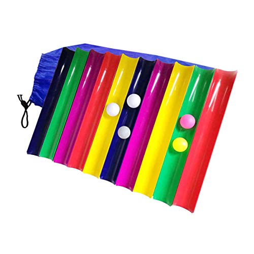 XJunion Team Building Activities Pipeline Kit Group Games,Incentive Youth Sports Team Activities (10 Half- Pipe, 3 Golf Ball, 2 Table Tennis Ball, 1 Storage Bag)