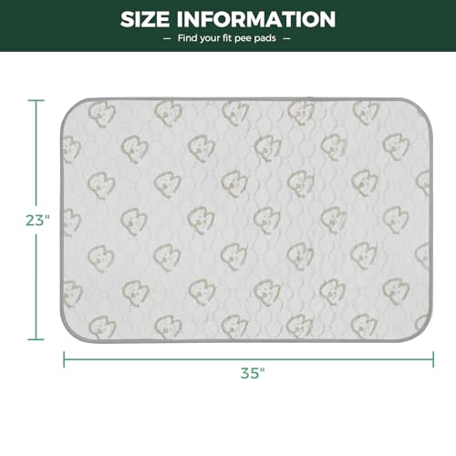 Image of FXW Washable Pee Pads for Dogs, Leak-Proof & Non-Slip, Specifically Designed for 36inch Cages, 23 inch x 35 inch Rectangle, Khaki, 1 Pack