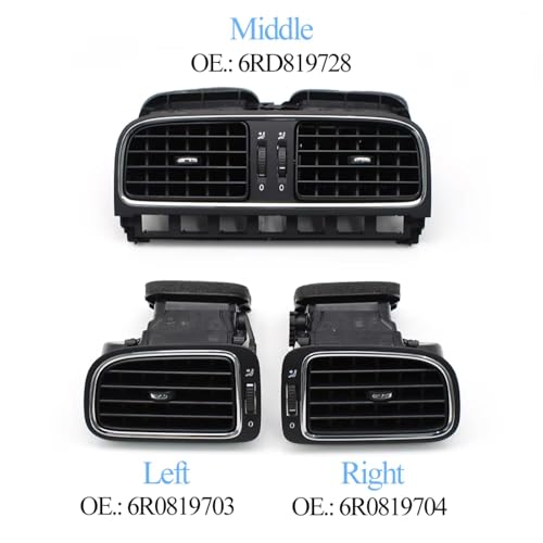 Grille d'aération avant VW Polo 2011-2018 centrale - Version ajustable conduite LHD et RHD