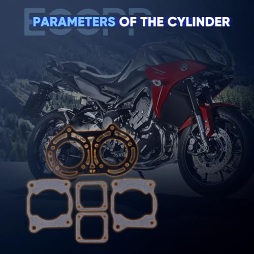 Image of ECCPP Cylinder Head Base Valve Seat Gasket Kit Fit 1987-2006 for Yamaha Banshee 350 Compatible fit for Gaskets | Gaskets Top End Rebuild Kit 810-K-GSK-0031, 3GG-11351-02-00