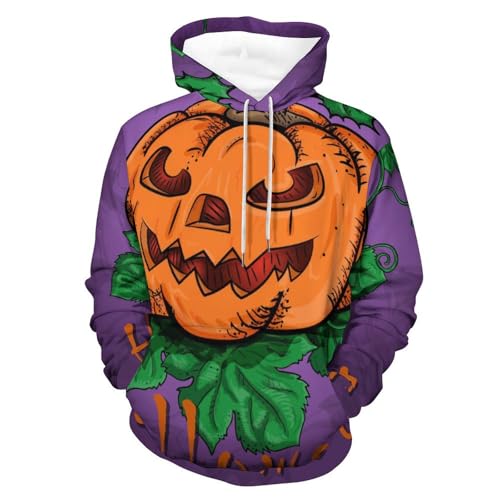 Hoodie Halloween citrouille de qualité supérieure sweat manches longues pour homme et femme