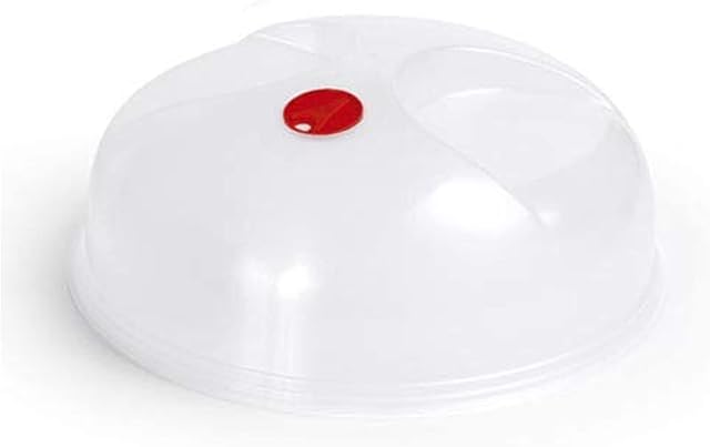 Microwave Splatter Ventilated Cover - Microwave Cover for Foods BPA-Free, Microwave Plate Cover Guard Lid with Handle, Adjustable Steam Lids - 29 cm plate