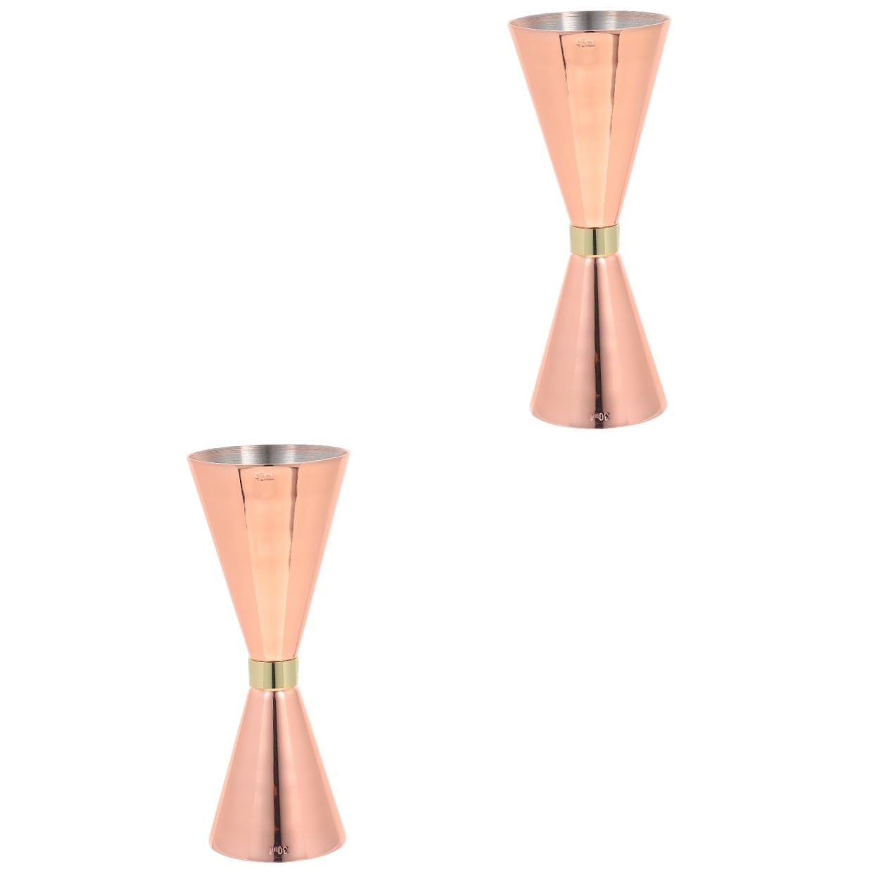BESTonZON 2piezas Vaso Medidor De Acero Inoxidable Para Cócteles Jigger Doble De Escala Precisa Para Preparar Bebidas Casa y Fiestas