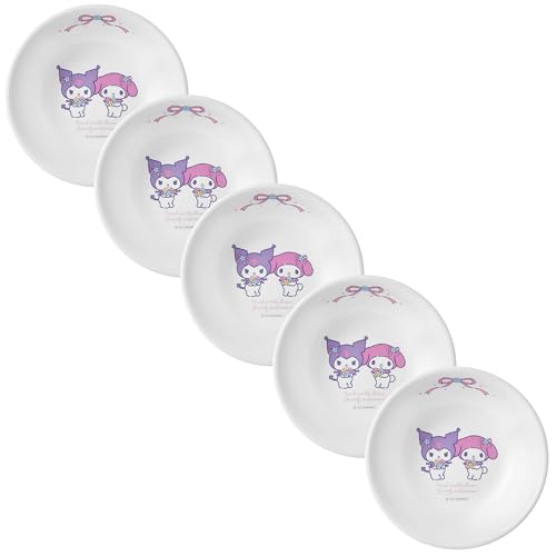 パール金属 CORELLE コレール プレート 皿 外径13.5×高さ3.5cm 割れにくい 軽量 電子レンジ対応 オーブン対応 食洗機対応 マイメロディ&クロミ 小ボウル J410-SNMK 5枚セット CP-1970