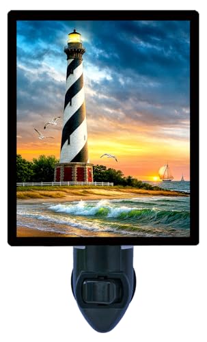 Lámpara de noche LED con diseño faro Cape Hatteras miniatura 1