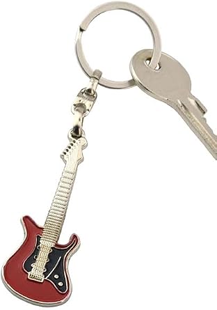 Guitar Red Keychain