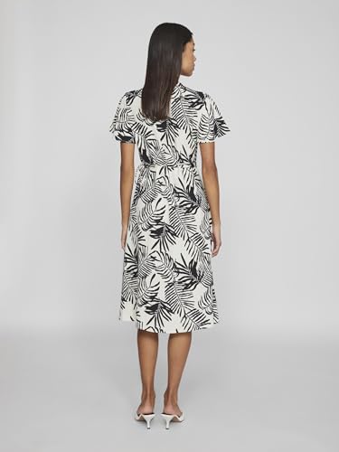 Robe Vila Loe Palma avec coupe cache-cœur et manches courtes légères