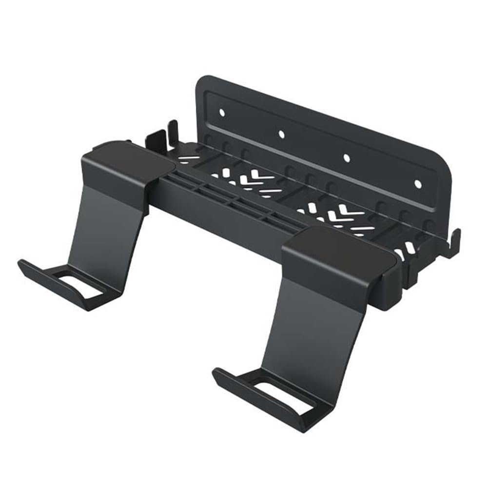 Staffa da parete per Nintendo Switch 2, supporto per console salvaspazio con controller e spazio per giochi, struttura in ferro + ABS, 8 x 5 x 22 cm, nero