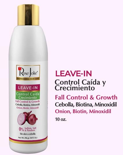 Rose Jolie Leave-In Conditioner with Onion Extract & Biotin | Supports Hair Growth & Reduces Fall | Moisturizes, Nourishes & Strengthens | Sulfate-Free, Salt-Free, Paraben-Free | 10 oz - Image 2