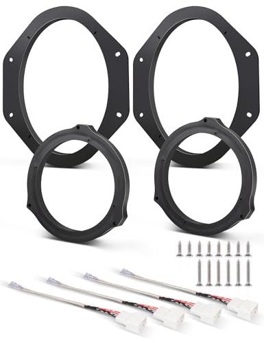 NuIth 6x9 Inch Front Door Speaker Bracket Wire Adapter +