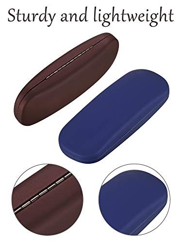 Frienda 3 Pieces Hard Shell Glasses Eyeglasses Sunglasses Case With Eyeglass Cloth (Black, Wine Red, Navy Blue) #TOP2