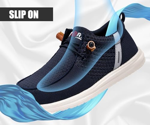 Image of LARNMERN Slip On Steel Toe Shoes Men Loafers Work Safety Tennis Sneakers | Lightweight, Comfortable, Walking, Wide, Hands Free, Lounging, House, Mechanic, Construction, Casual, Dress, Office, 0utdoor