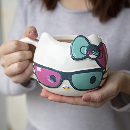 Seven20 Hello Kitty Ceramic Coffee Mug With Cute Sunglasses And Bow Design - Sanrio - Large 20 Oz #TOP5
