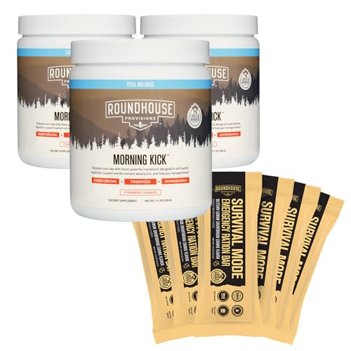 ROUNDHOUSE PROVISION Morning Kick 3 Pack and Survival Mode Emergency Ration Bars