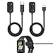 2PCS Magnetic Smartwatch Charger Compatible with Samsung Galaxy Fit 3,USB+Type C Charging Cable 1M - Black