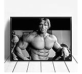 NVRENHUA Arnold Schwarzenegger Poster Bodybuilding Motivierende Zitat Poster und Drucke Leinwand Malerei Wandkunst Bild 50X70Cm ohne Rahmen