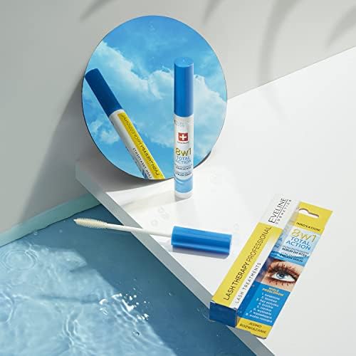 Eveline Cosmetics Eyelash Growth Serum 8in1 | 10 ML | Strengthening and Thickening Long Lash Conditioner | Argan Oil and Hyaluronic Acid | Long Lashes Booster