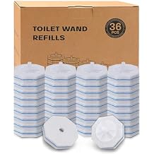 36 Count Toilet Wand Refills Compatible with Clorox Toilet Wand, Disposable Toilet Brush Heads, 5X Cleaning Power, Tear-Resistant, Fresh Scent