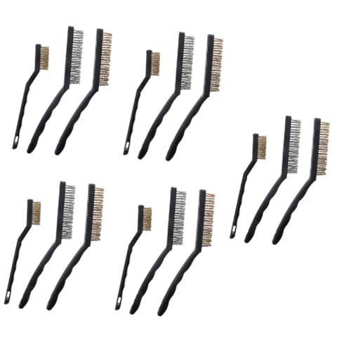Zerodeko 5sets Industrial Wire Brush Kit Brushes for Automotive Heavy-Duty Cleaning Ergonomic Handle for Comfortable Use