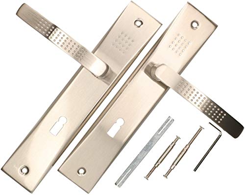 Preisvergleich Produktbild KOTARBAU Türdrücker 72 mm BB Türgriff Satin Türbeschlag Türklinke Drückergarnitur Langschild Türdrückergarnitur Innentür Außentür Handgriff Torbeschlag