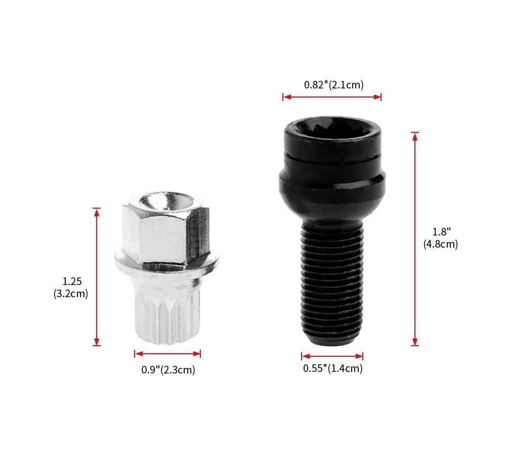 bullone ruota Per A4 A6 A8 TT M14*1.5 Vite ruota Bullone
