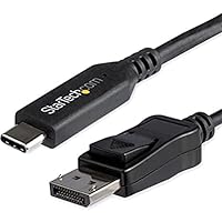 StarTech.com Câble USB-C vers DisplayPort 1.4 de 1,8m - Câble Adaptateur Vidéo 4K/5K/8K USB Type-C vers DP 1.4 Alt Mode - HBR3/HDR/DSC - Câble d'Écran DP 8K 60Hz pour USB-C/Thunderbolt 3 (CDP2DP146B)