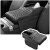 Car Armrest Storage Box for Fiat Talento 19892025 2020 2021 2022 2023 2024, Non Slip Center Console Organizer, Leather Armrest Cushion, Multifunctional Ergonomic Elbow Support Pad,A Black
