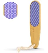 Nano Glass Foot File, Foot Rasp with Bamboo Handle Foot Scrubber Callus Remover Pedicure Foot Car...
